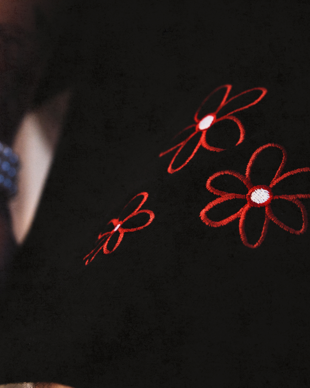 RED FLOWER FLEECE SHORTS