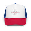 RED WHITE & BLUE TRUCKER HAT