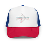 RED WHITE & BLUE TRUCKER HAT