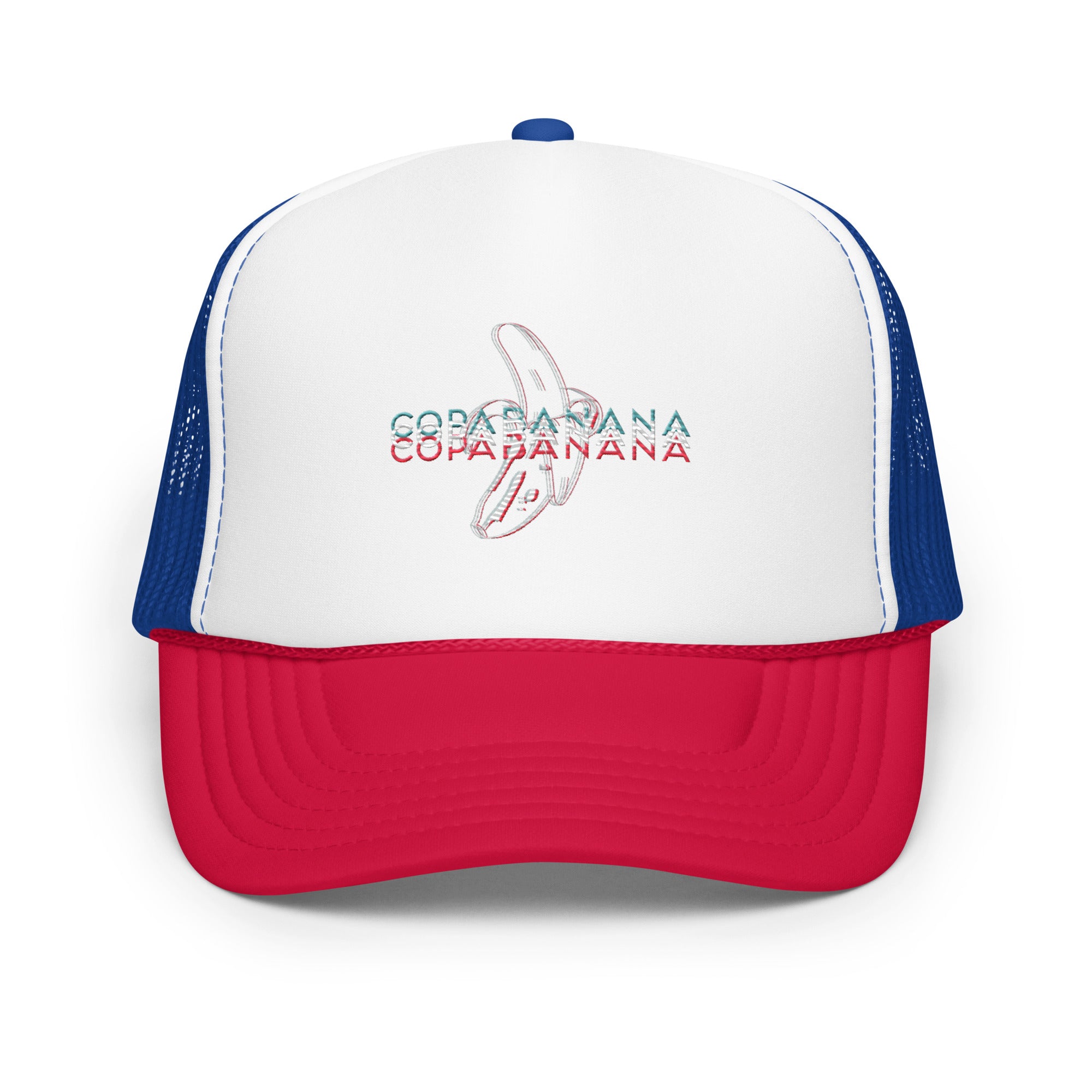 RED WHITE & BLUE TRUCKER HAT