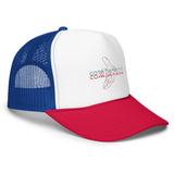 RED WHITE & BLUE TRUCKER HAT