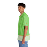 BEACHY GREEN BUTTON UP
