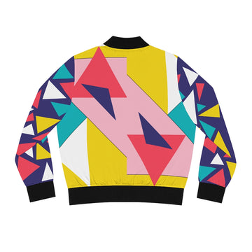 TRIANGLE PATTERN BOMBER JACKET