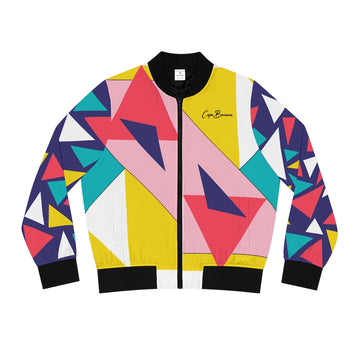 TRIANGLE PATTERN BOMBER JACKET