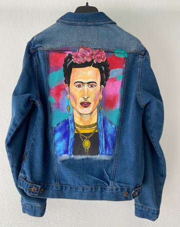 FRIDA DENIM HAND PAINTED JACKET